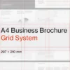 A4 Business Brochure Grid System